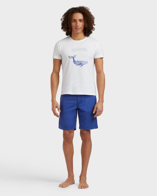 Vilebrequin White Organic Cotton T-Shirt Whales for men