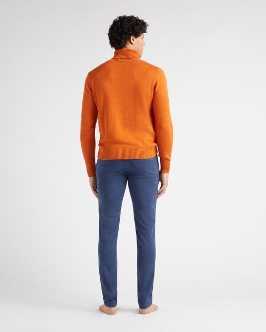 Vilebrequin Orange Cotton Cashmere Turtleneck Turtle for men