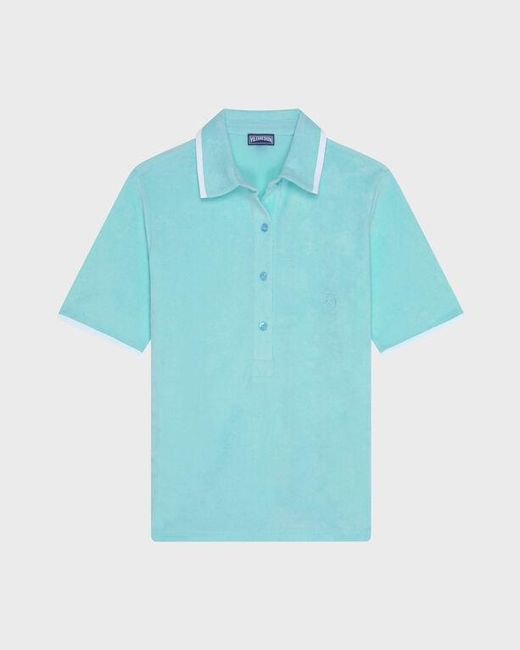 Vilebrequin Blue Terry Polo Solid