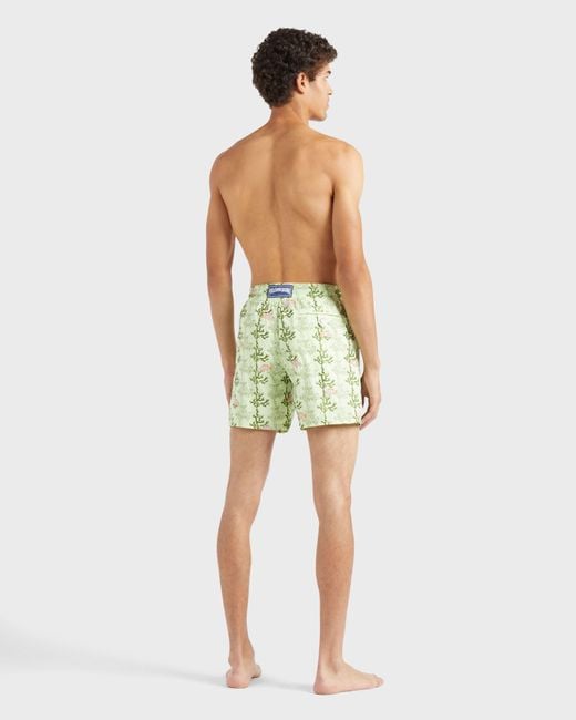 Vilebrequin Green Swim Shorts Embroidered Seaweed for men