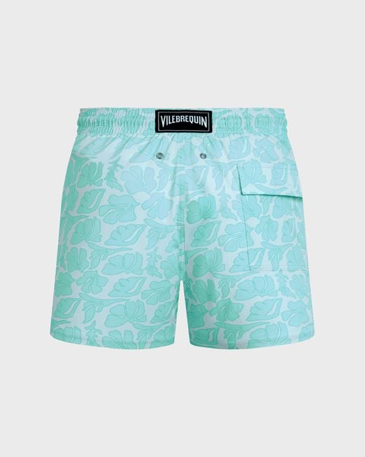 Vilebrequin Blue Stretch Short Swim Shorts Seashells - Swimwear - Monrise - White - Size 4xl for men