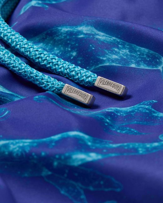 Vilebrequin Ultra-light And Packable Swim Trunks Sparkling Whales - Swimwear - Mahina - Blue - Size M for men