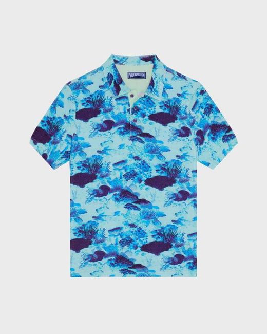 Vilebrequin Blue Terry Polo Coral Reef for men