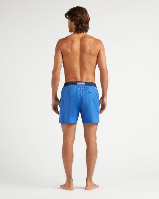 Vilebrequin Blue Merino Wool Super 120's Swim Shorts Bicolor for men