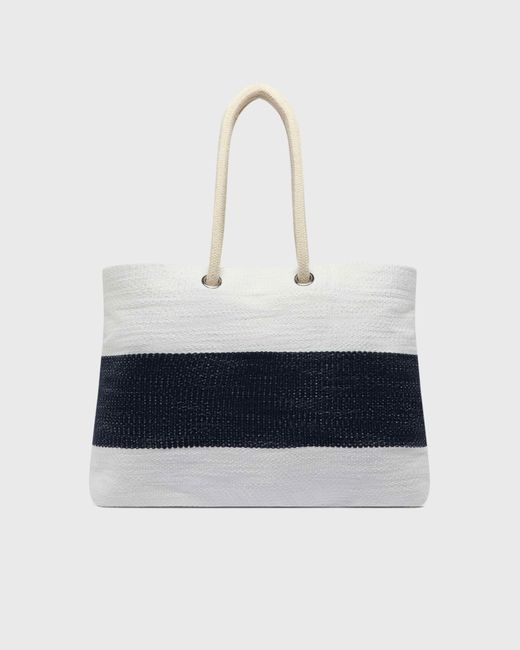Vilebrequin White Cotton Woven Beach Bag