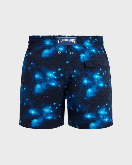 Vilebrequin Stretch Short Swim Shorts Pégase - Swimwear - Moorise - Blue - Size Xs for men