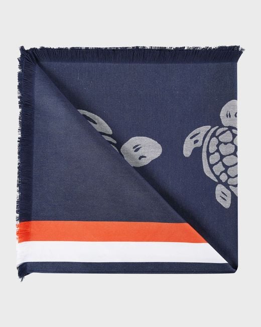 Vilebrequin Blue Big Towel Ronde Des Tortues