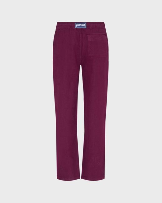 Vilebrequin Purple Linen Comfort Pants Solid for men