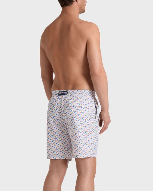 Vilebrequin Blue Long Swim Shorts Micro Ronde Des Tortues for men