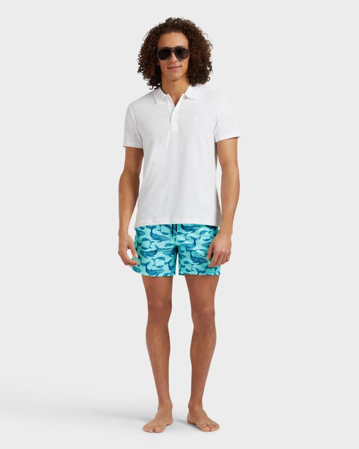 Vilebrequin Blue Swim Shorts Whales for men