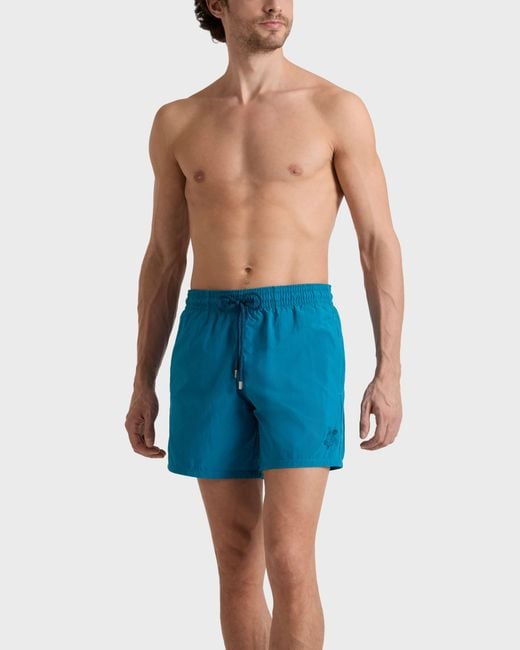 Vilebrequin Blue Swim Shorts Water-Reactive Micro Ronde Des Tortues for men