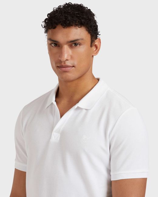 Vilebrequin White Organic Cotton Pique Polo Shirt Solid for men