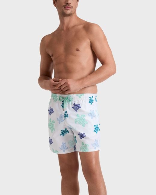 Vilebrequin Blue Swim Trunks Tortues Multicolores - Swimwear - Moorea - White - Size Xs for men