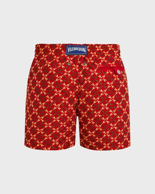 Vilebrequin Swim Shorts Embroidered Homard Pixel for men