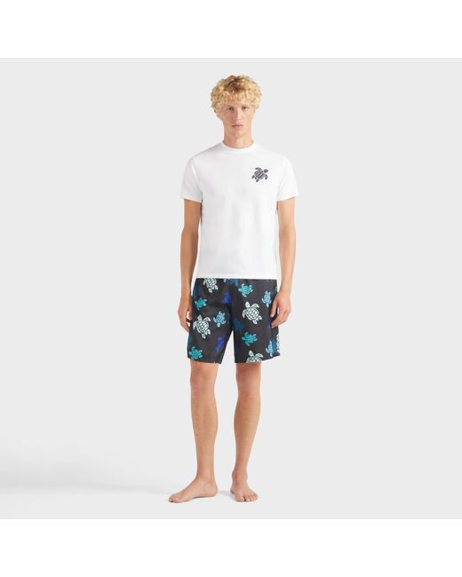 Vilebrequin T-shirt Aus Bio-baumwolle Mit Aufgestickter Schildkröte Für Herren in White für Herren