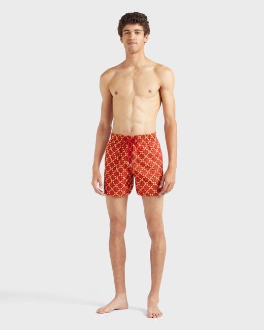 Vilebrequin Swim Shorts Embroidered Homard Pixel for men