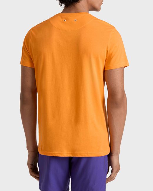 Vilebrequin Orange Organic Cotton T-Shirt City for men