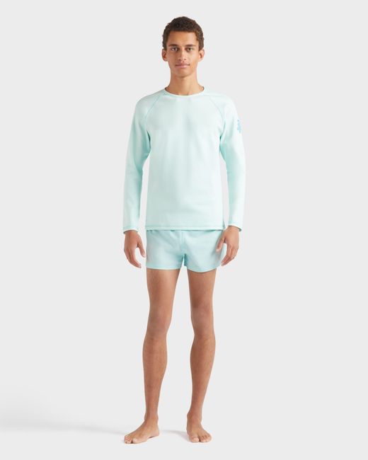 Vilebrequin Blue Uv Protection Long Sleeves Rashguard Solid for men