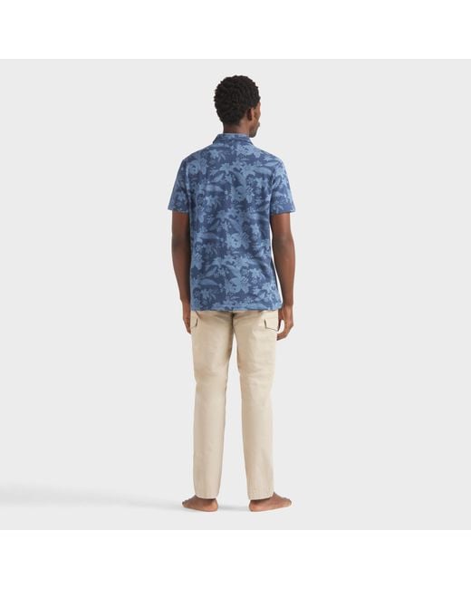Vilebrequin Baumwoll-polohemd Mit Lightening Flower-print Für Herren in Blue für Herren