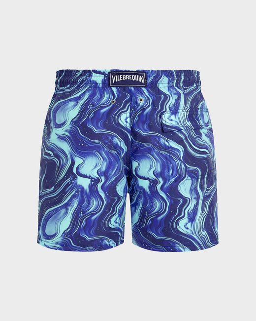 Vilebrequin Swim Trunks Marble - Swimwear - Moorea - Blue - Size S for men