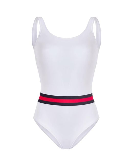 Vilebrequin White One-piece Swimsuit Solid - X Ines De La Fressange