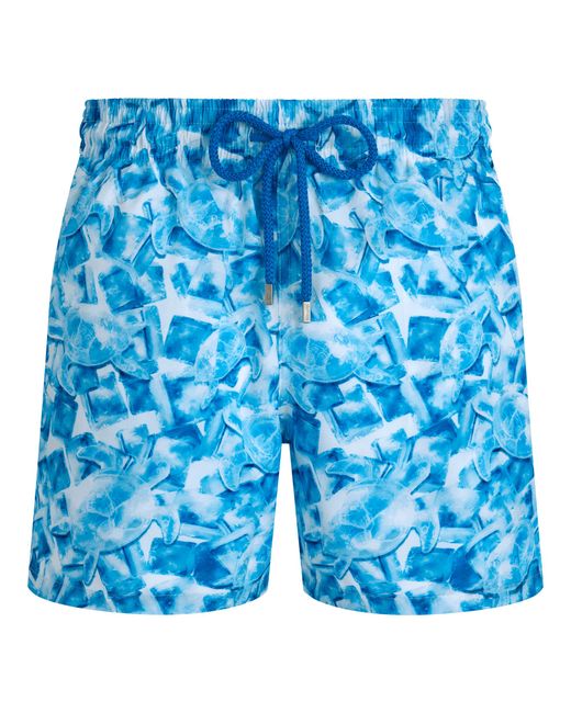 Vilebrequin Blue Ultra-light And Packable Swim Shorts Iced Turtles for men