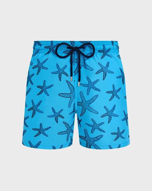 Vilebrequin Swim Shorts Embroidered Starlettes - Limited Edition - Swimwear - Mistral - Blue - Size S for men