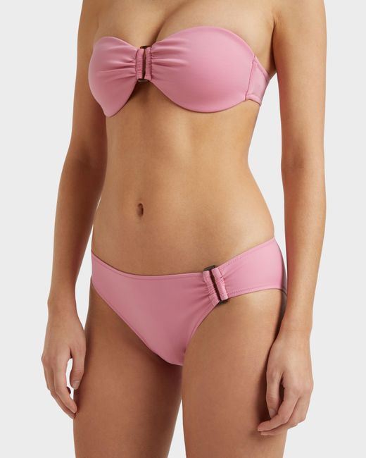 Vilebrequin Pink Mid Rise Bikini Bottom Solid