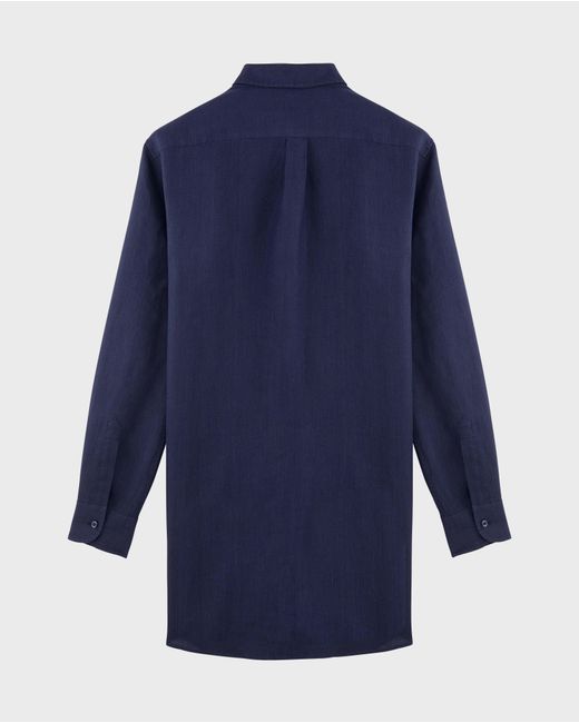 Vilebrequin Blue Linen Dress Solid