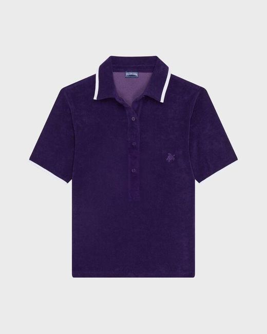 Vilebrequin Blue Terry Polo Solid