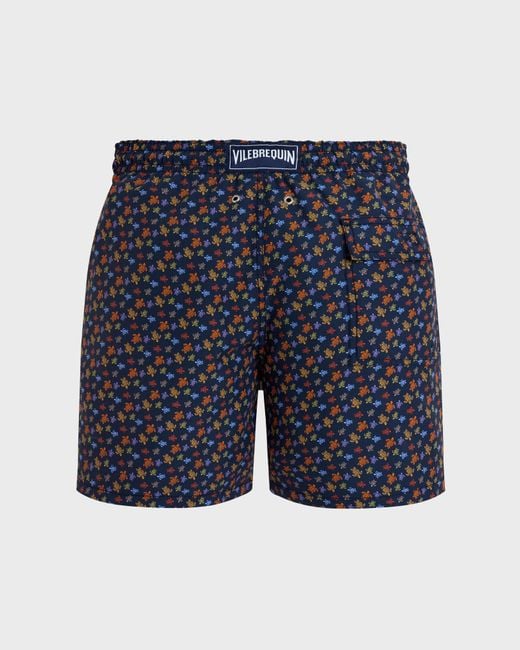 Vilebrequin Blue Swim Shorts Micro Ronde Des Tortues for men
