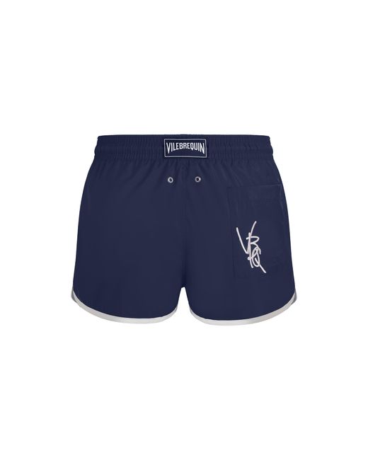 Pantaloncini Mare Uomo Ultraleggeri Tinta Vbq Line di Vilebrequin in Blue da Uomo
