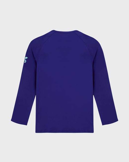 Vilebrequin Uv Protection Long Sleeves Rashguard Turtle - Rashguard - Regulary - Blue - Size Xs for men
