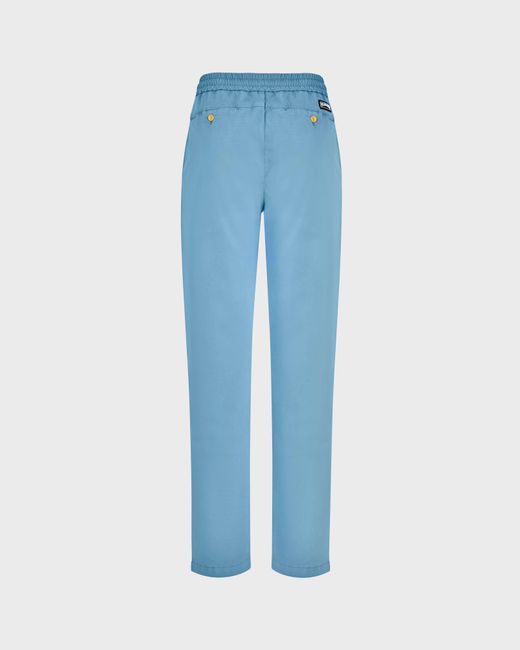 Vilebrequin Blue Cotton And Elastic Waist Pants Solid for men