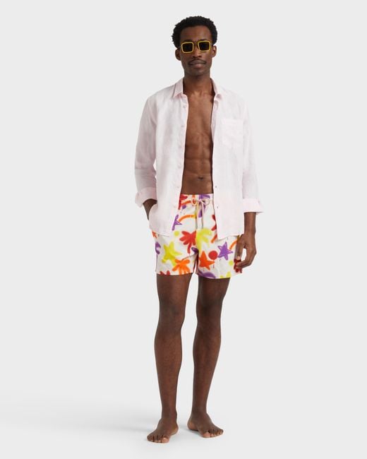 Maillot De Bain Court Stretch Homme Spray Paint Vilebrequin pour homme en coloris Pink