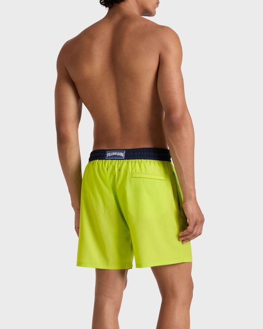 Vilebrequin Yellow Ultrafine Wool Swim Shorts Super 120's for men