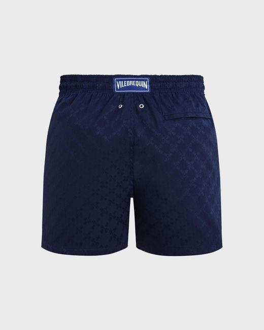 Vilebrequin Blue Swim Shorts Turtle Monogram for men
