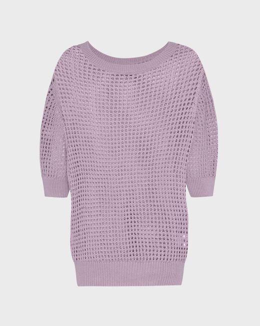 Vilebrequin Purple Crochet Sweater Solid