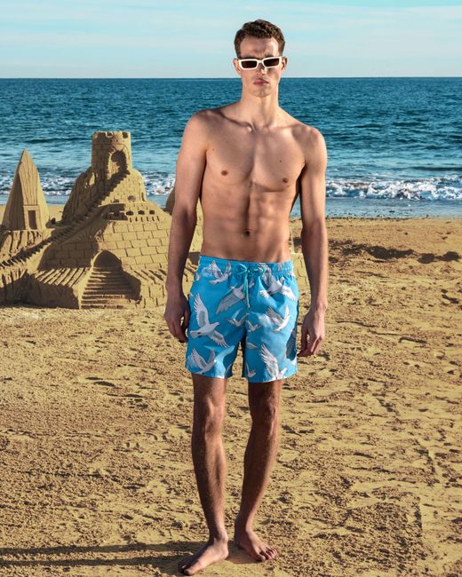 Vilebrequin Swim Trunks Doves - X 3.paradis - Swimwear - Moorea - Blue - Size M for men