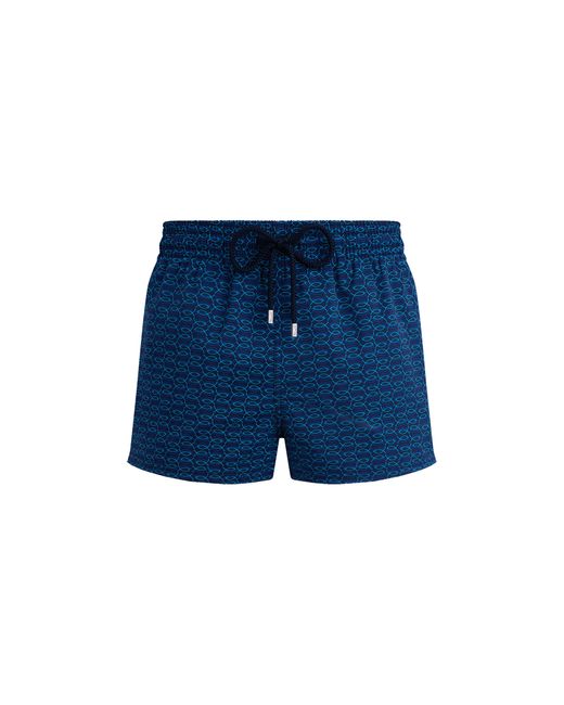 Vilebrequin Blue Short Swim Shorts Fish Net for men