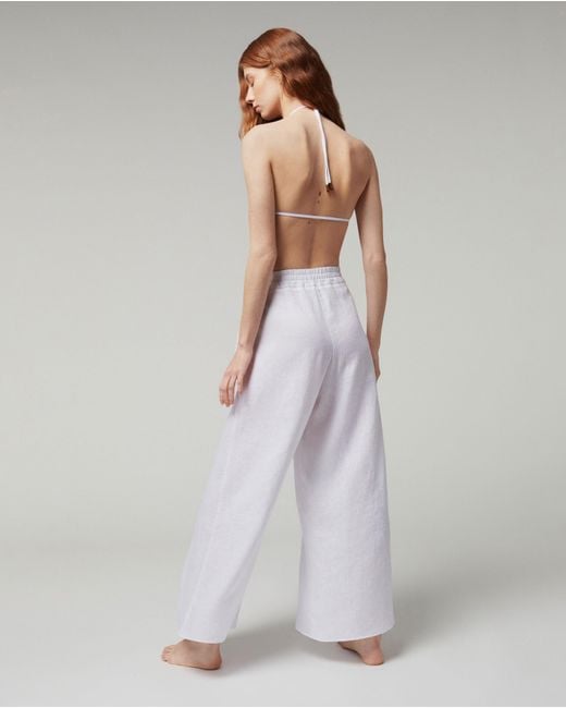 Vilebrequin White Linen Pants- X Angelo Tarlazzi - Pan - Lamiss - White - Size L