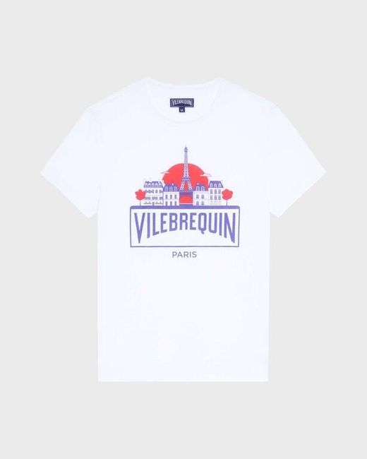 Vilebrequin White Organic Cotton T-Shirt City for men