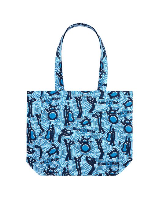Vilebrequin Blue Linen Tote Bag
