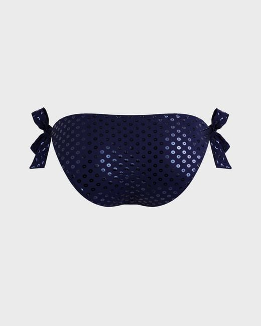 Vilebrequin Blue Side Tie Bikini Bottom Relief Sparkling