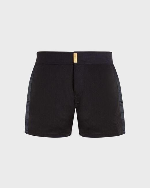 Vilebrequin Black Wool Swim Trunks Tailoring for men