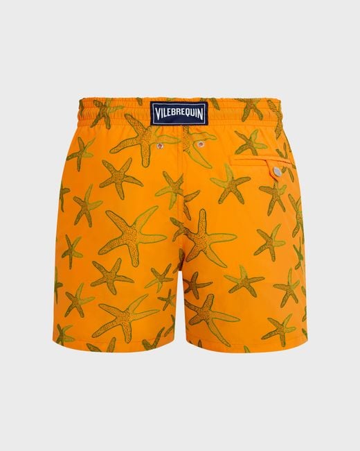 Maillot De Bain Homme Brodé Starlettes Vilebrequin pour homme en coloris Orange