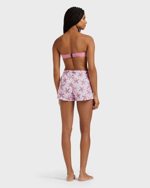 Vilebrequin Swim Shorts Embroidered Starlettes - Sho - Fiona - Pink - Size Xs