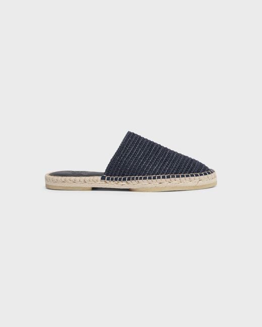 Vilebrequin Blue Raffia-Effect Slides Solid for men