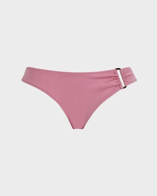 Vilebrequin Pink Mid Rise Bikini Bottom Solid