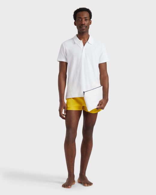 Vilebrequin White Solid Terry Polo for men